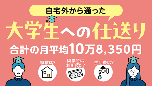 自宅外から通う大学生への仕送り平均は？家賃と生活費の合計10万円以上！