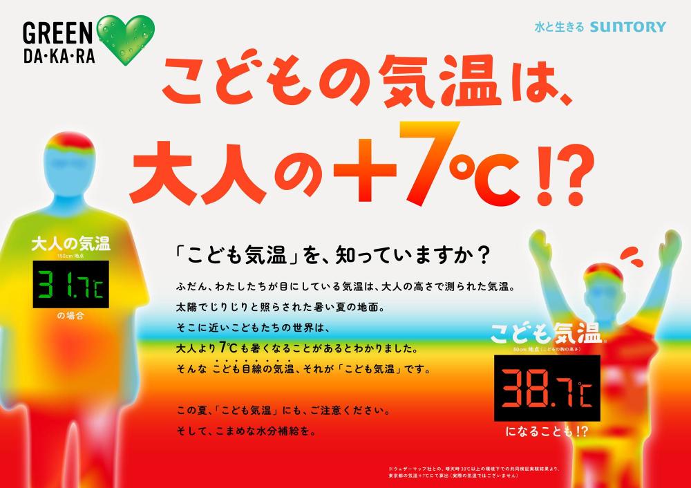 子どもは大人の６割しか発汗能力がない！高温下では熱がこもりやすい”事実に着目し、「こども気温」啓発を強化